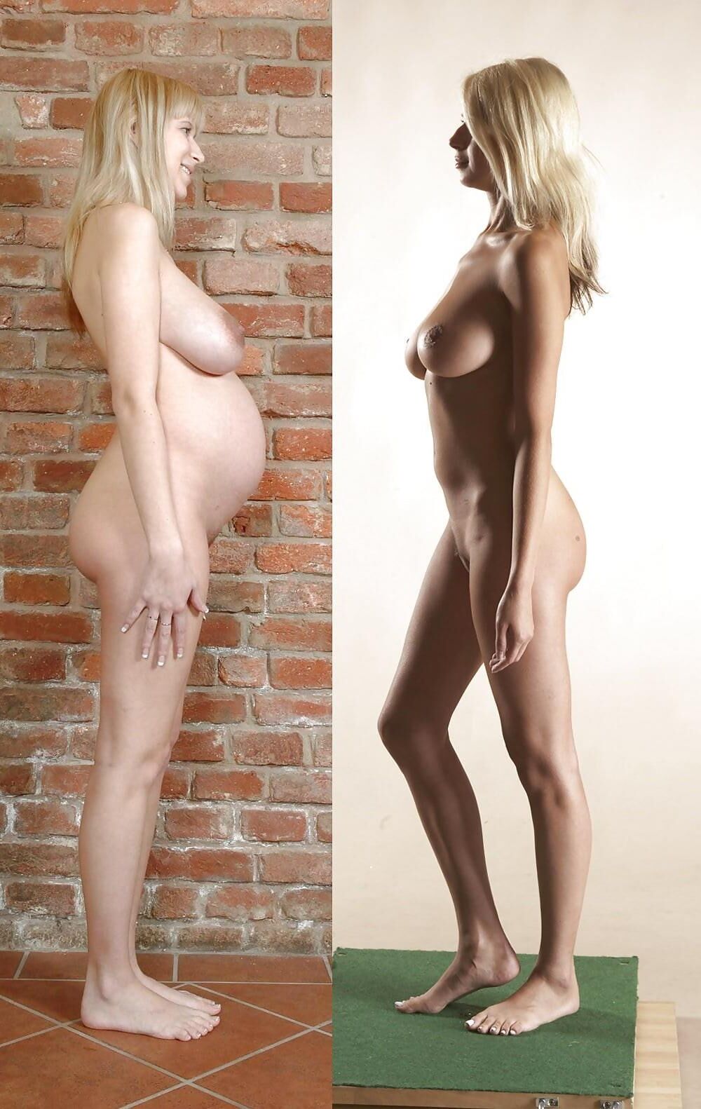 Pregnant - her sexy source of live 10 - BEFORE and AFTER