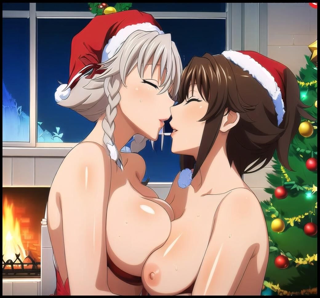 Mélange de Noël anime, hentai, dessin animé