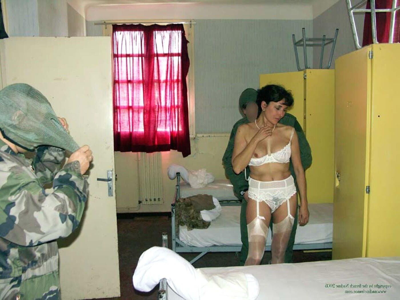 French Nadine Sexy French Exhibitionist Army Maneuvers