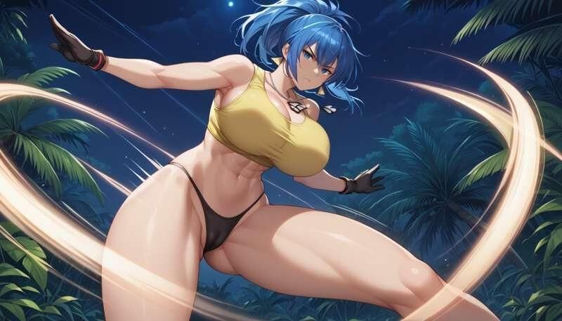 Roi des combattants Leona Heidern Heentai