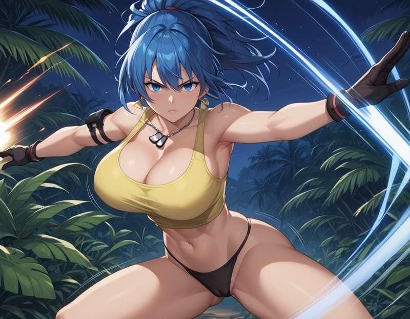 Roi des combattants Leona Heidern Heentai