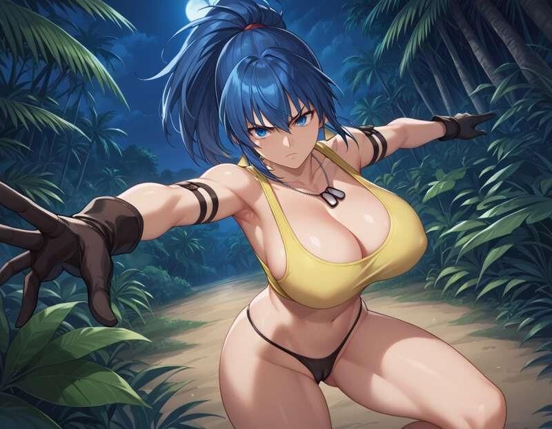 Roi des combattants Leona Heidern Heentai