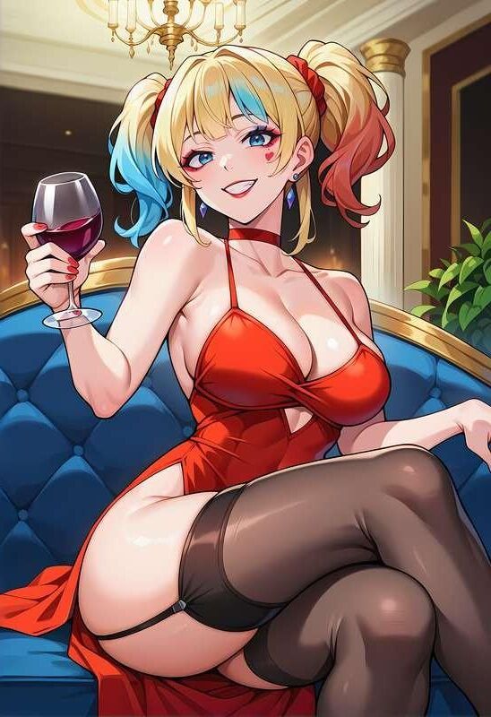 Belle Harley Quinn nue et baise un mec