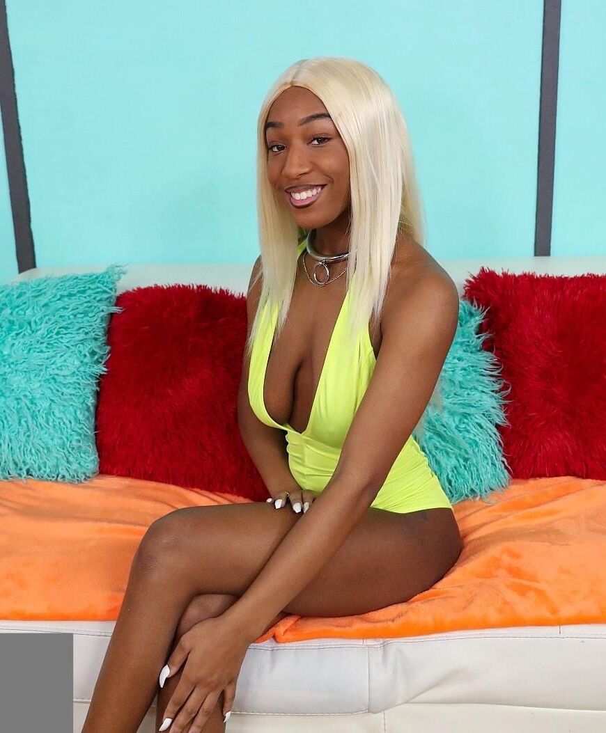 Black whore thought the blonde wig made her look classy