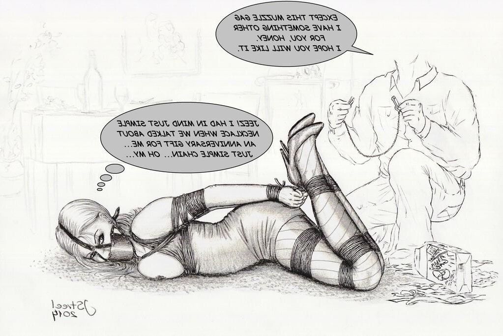 Bondage Cartoon & D women in BDSM troubles 