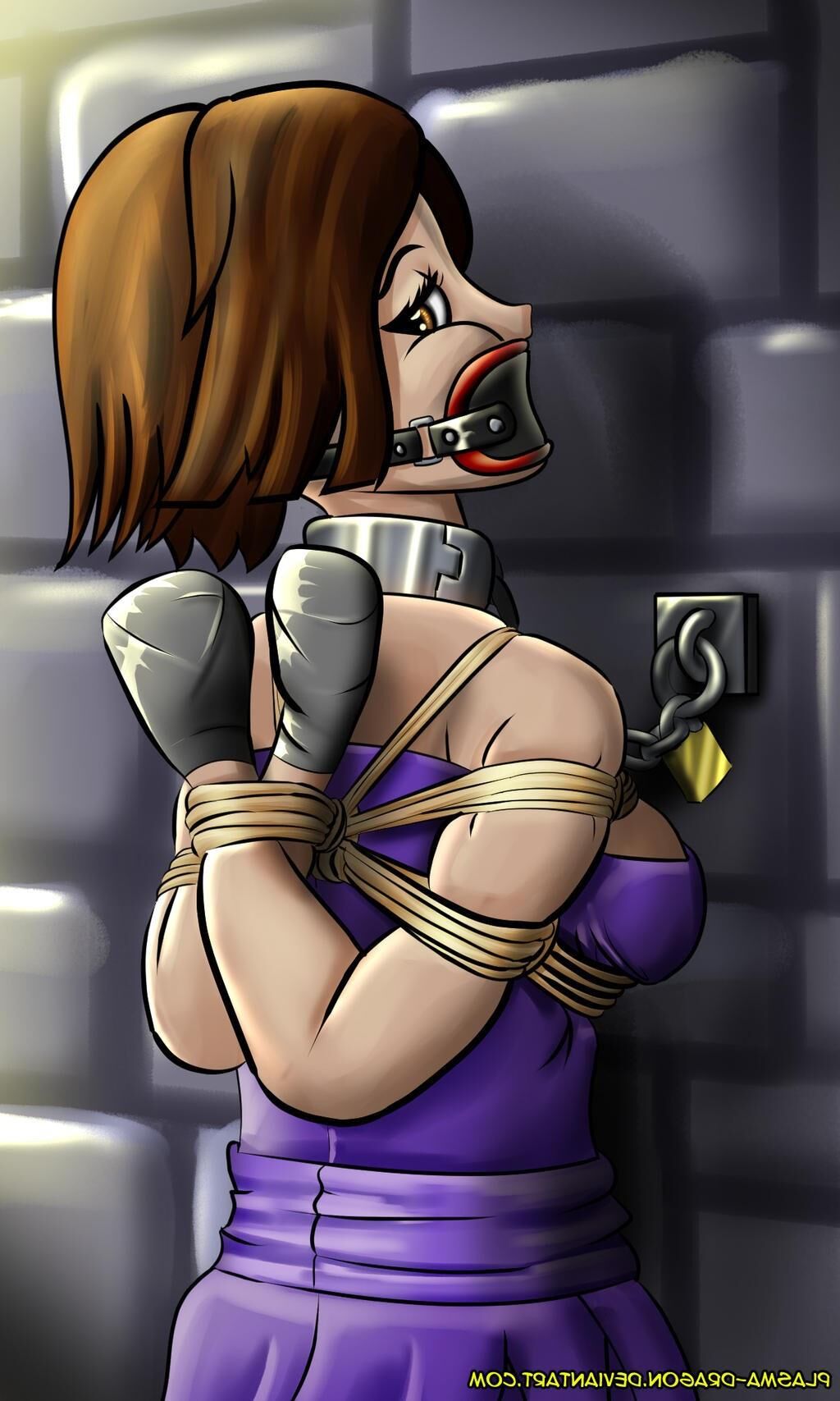 Bondage Cartoon & D women in BDSM troubles 