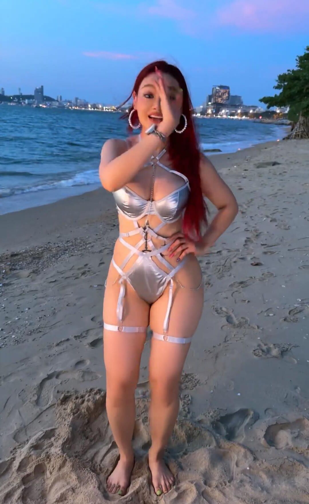 Redhead Pinay on beach ...comments 