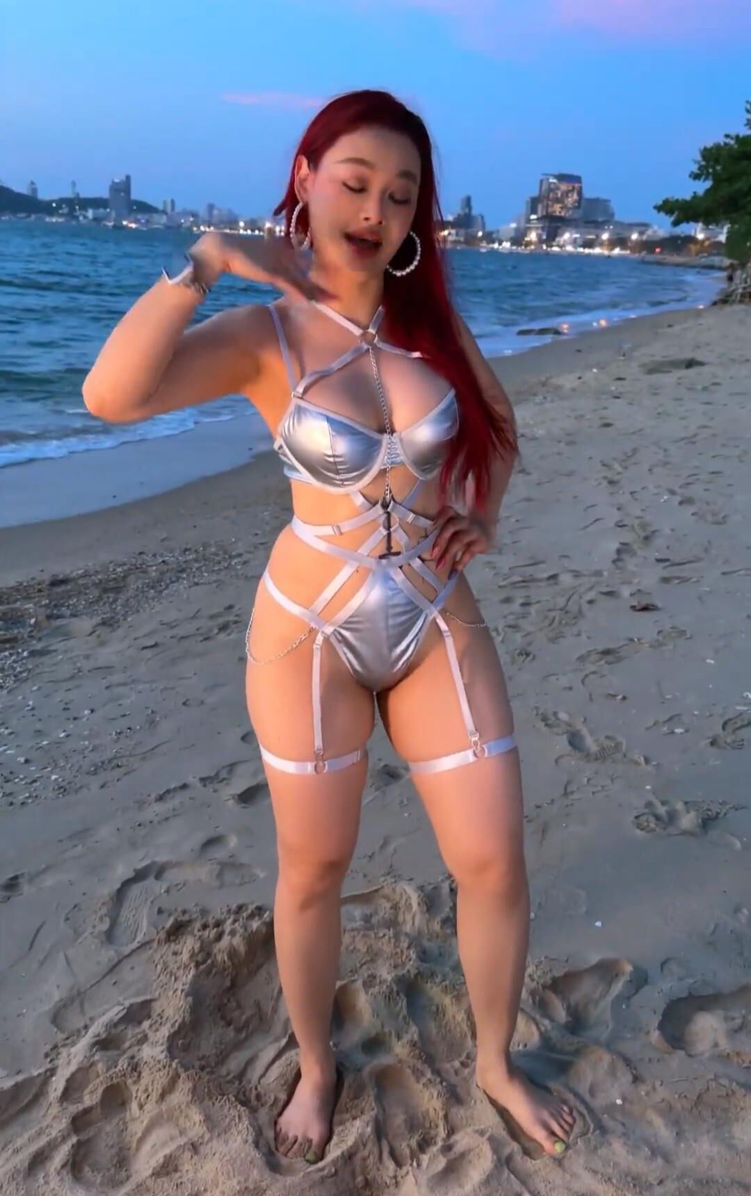 Redhead Pinay on beach ...comments 