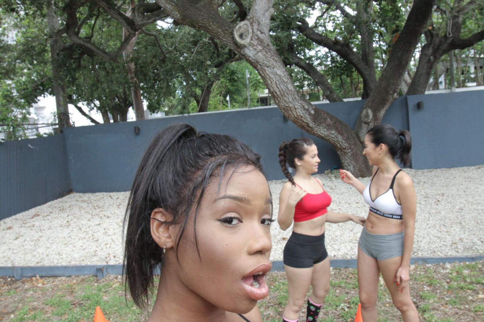BFFS Annika Eve, Mya Mays Workout pics x