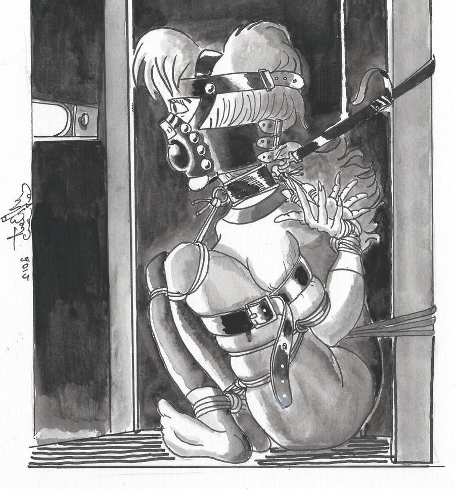 Bondage Cartoon & D women in BDSM troubles 