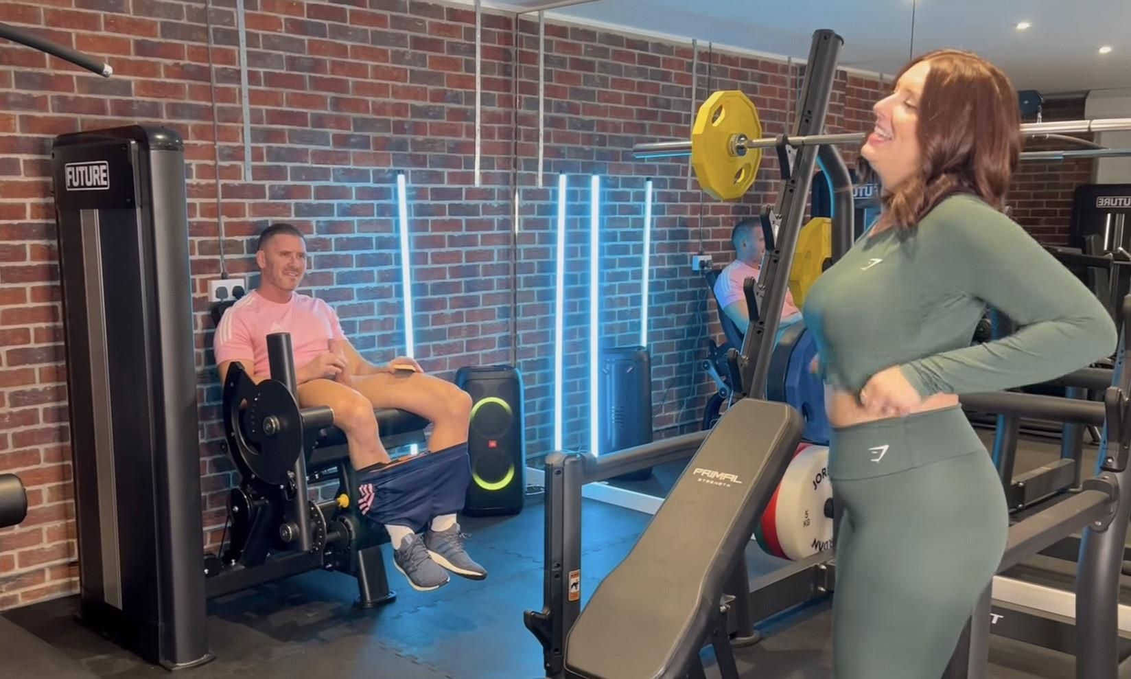 Erin Moore cucks hubby at the gym v