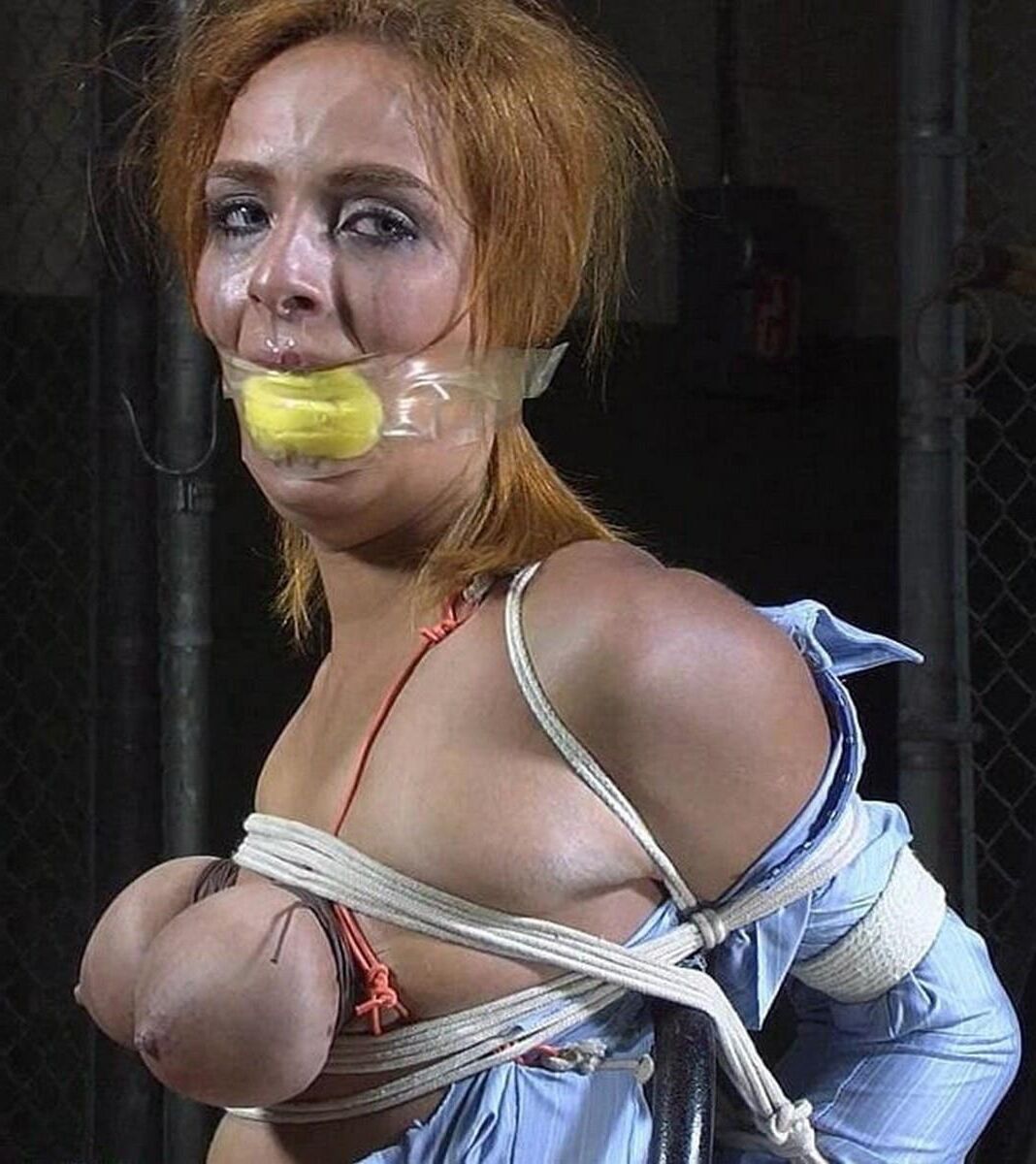 Breast bondage and abuse 
