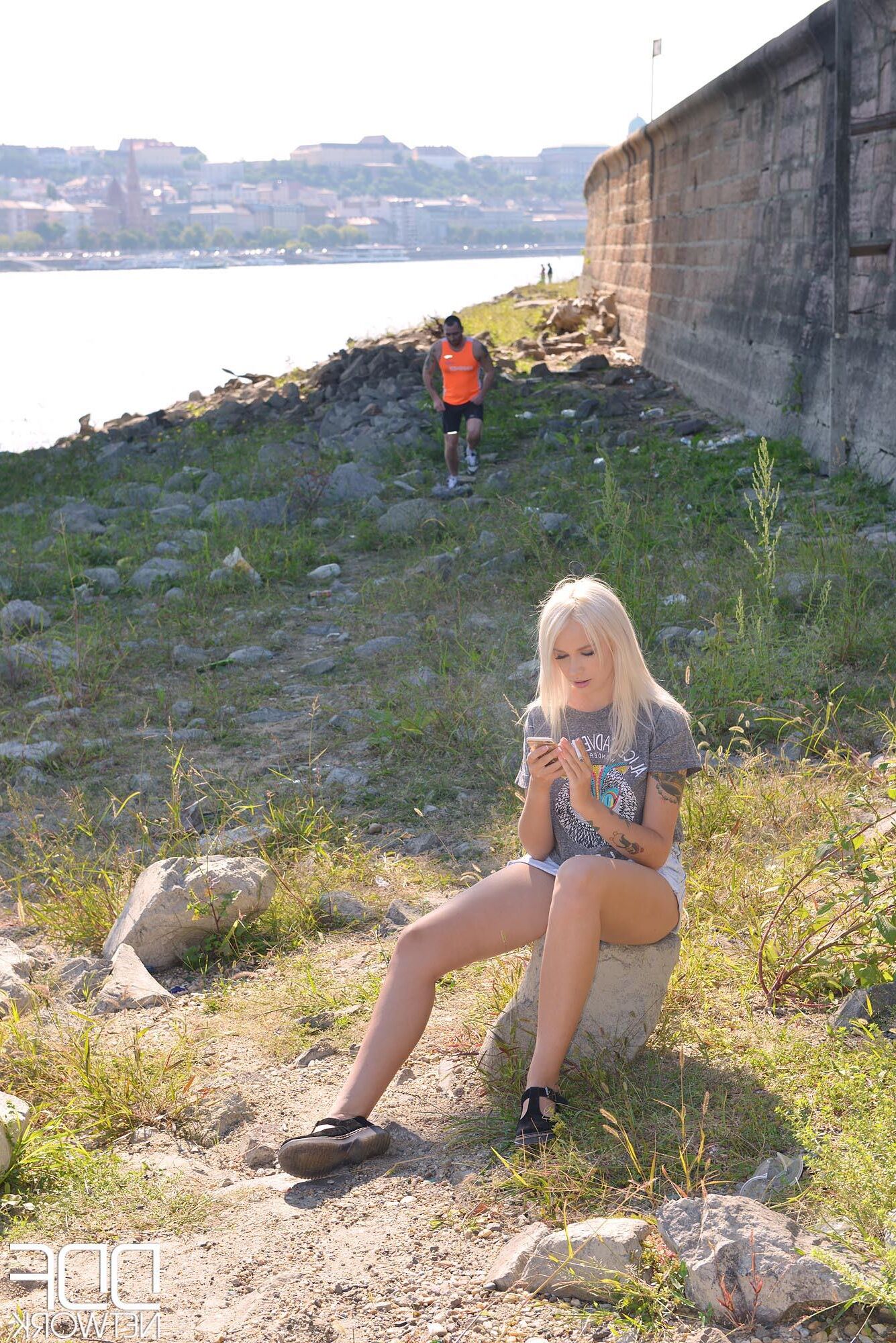 tatooed blonde analed
