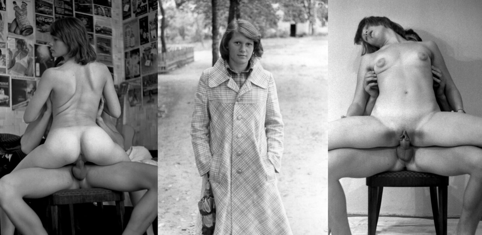 Russian Couple Retro Porn Collages