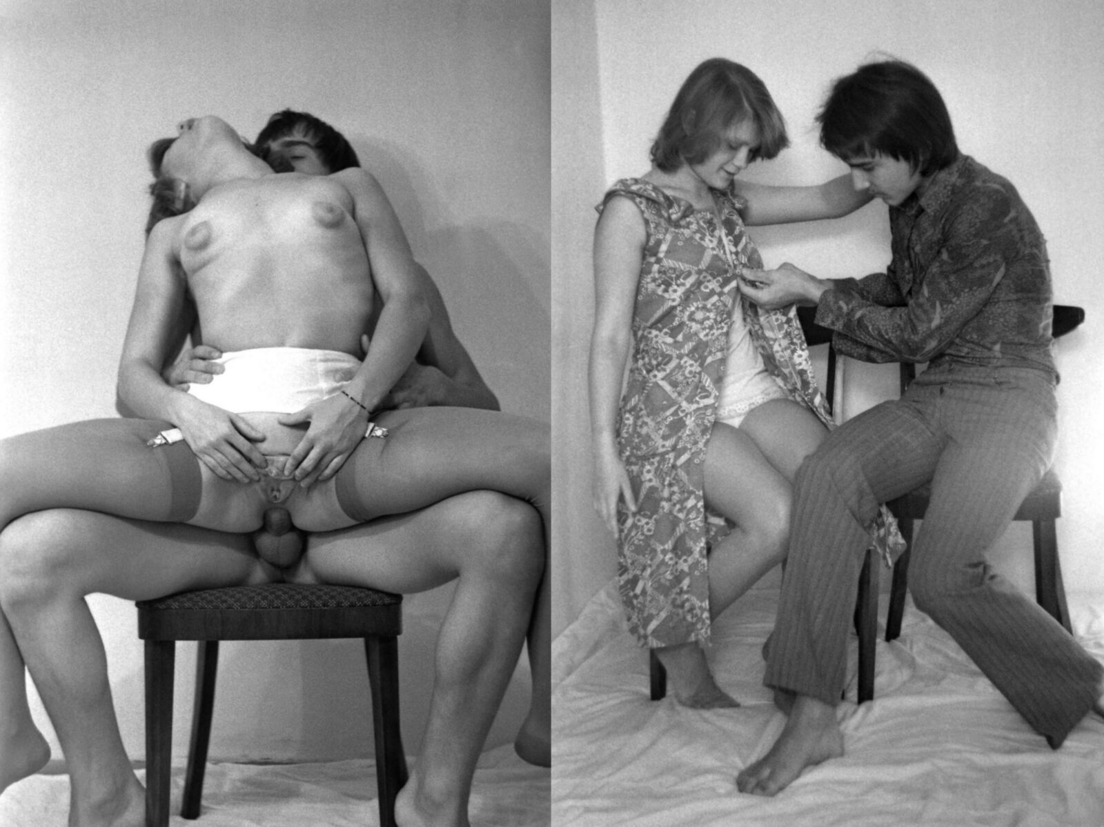 Russian Couple Retro Porn Collages
