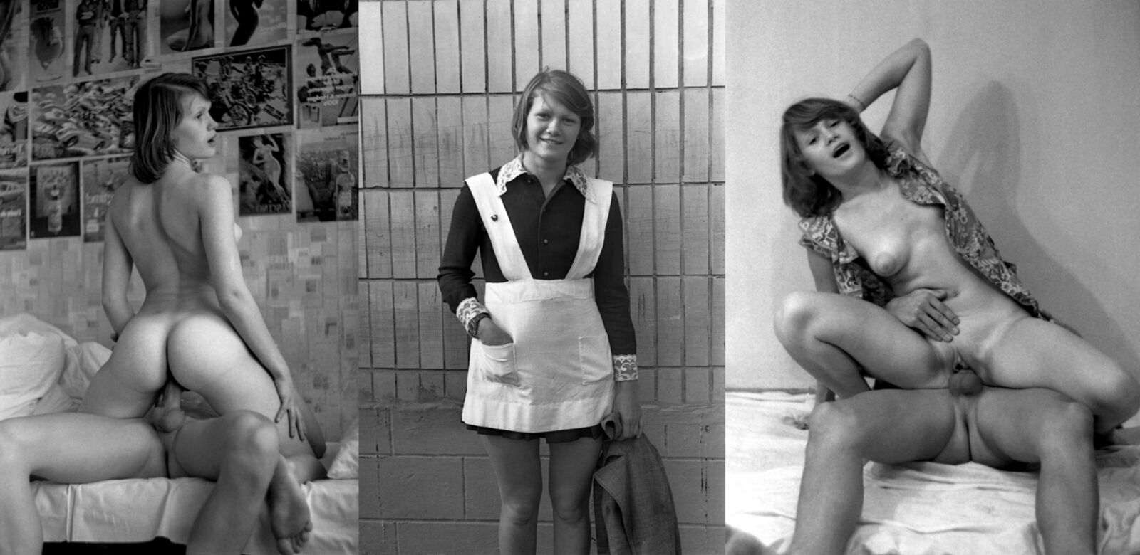 Russian Couple Retro Porn Collages