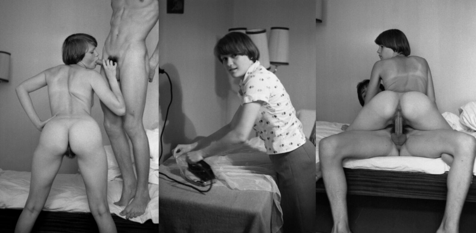 Russian Couple Retro Porn Collages