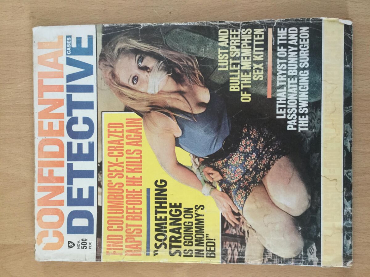 ヴィンテージ探偵雑誌のカバー