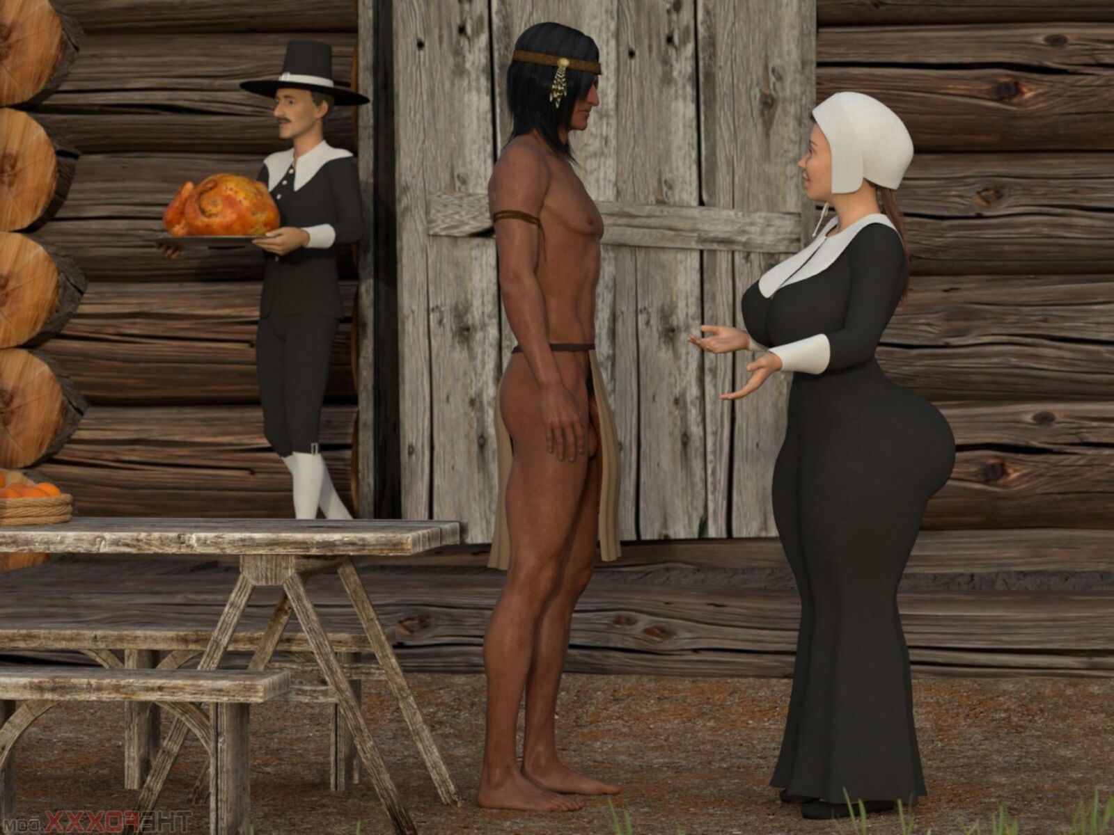 Cuckold Comics _ The Foxxx - День Благодарения K